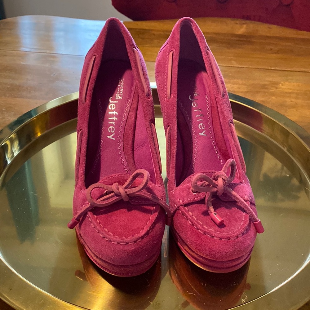 Sperry Jeffrey Wedge Pink Heels